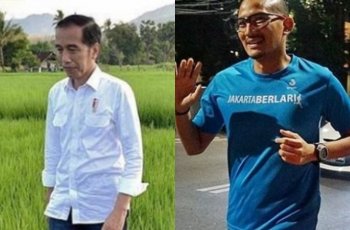 Adu Gaya Hidup Sehat Jokowi dan Sandiaga Uno