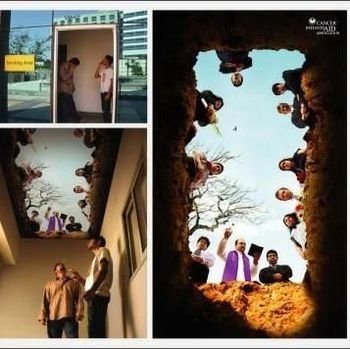 Poster gambar kuburan di India. (Foto: Internet)