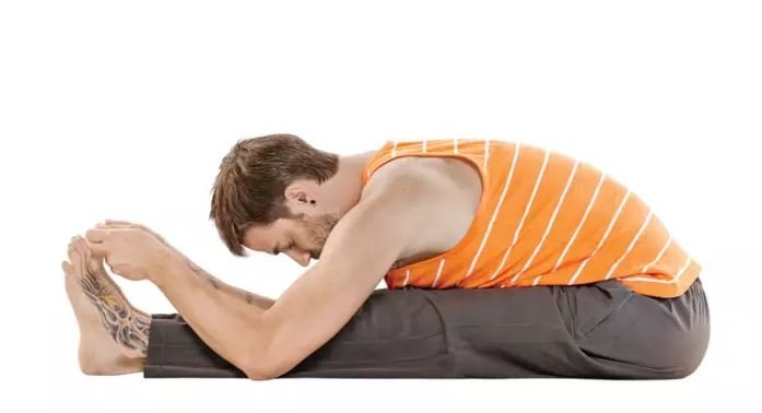 Paschimottanasana. (yogajournal)