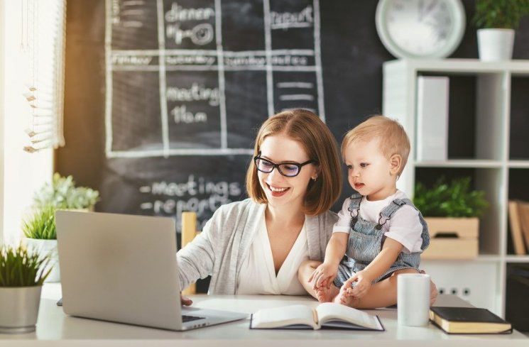 Ilustrasi membawa anak ke kantor (incarabia)