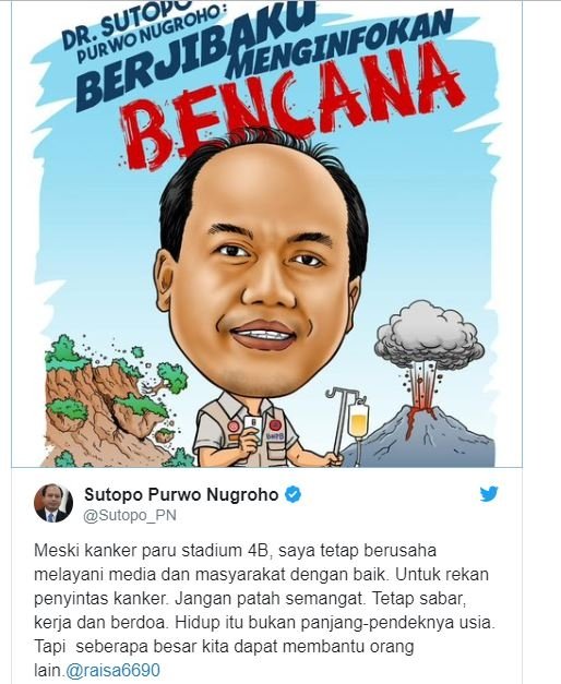 Sutopo Purwo Nugroho. (Twitter/@Sutopo_PN)