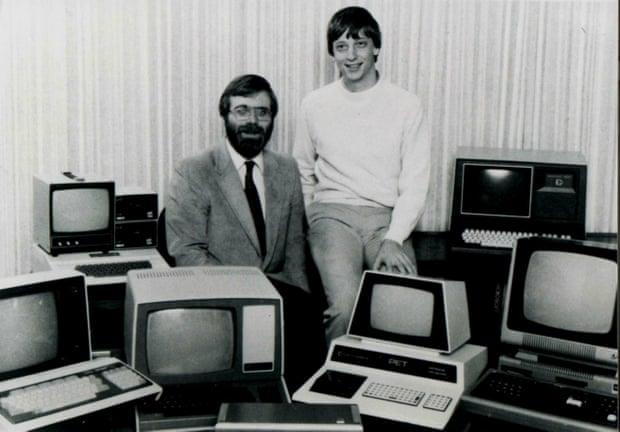 Paul Allen dan Bill Gates pada tahun 1981. (theguardian)