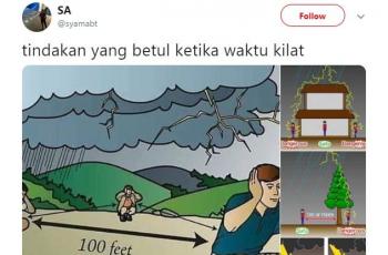 Informatif, Cuitan Viral Ini Berikan Tips Hindari Sambaran Petir
