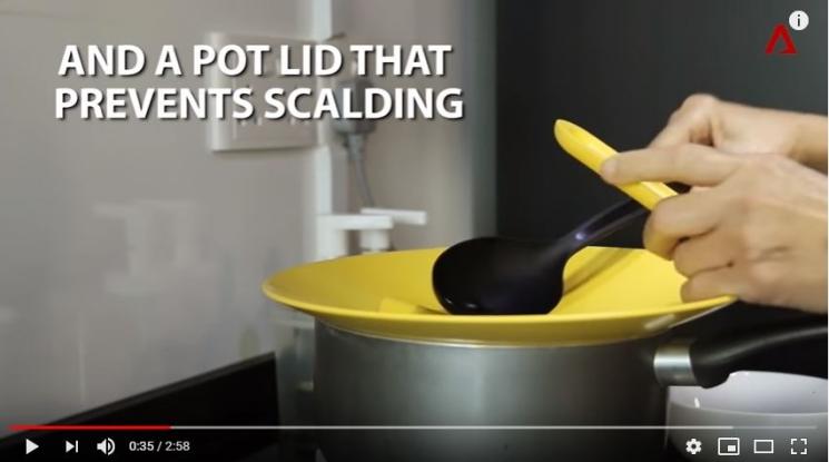 Desain tutup panci antipanas karya Kevin Chiam. (Youtube/CNAInsider)