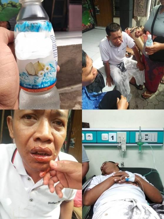 Seorang warga bali yang mengalami keracunan minuman.