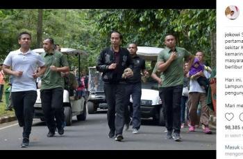 Jokowi Buka Tahun Baru 2019 dengan Jogging di Kebun Raya Bogor