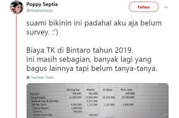Unggah Jumlah Biaya Sekolah TK Hingga Puluhan Juta, Cuitan Ini Viral