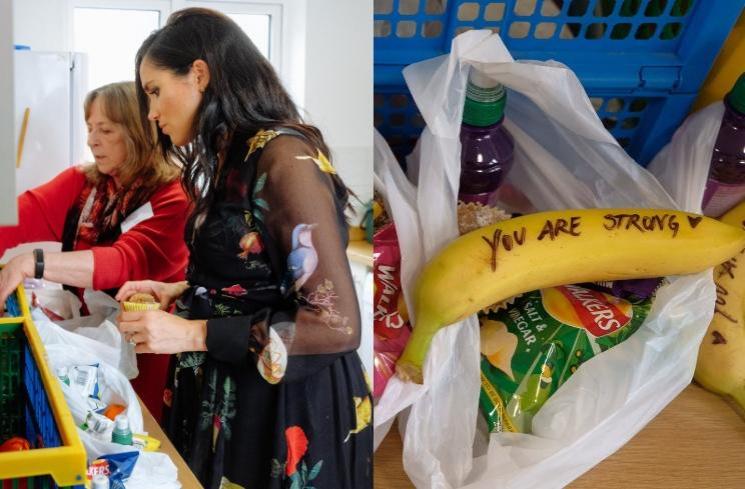 Meghan Markle menulis pesan inspiratif di pisang untuk PSK - (Twitter/@KensingtonRoyal)