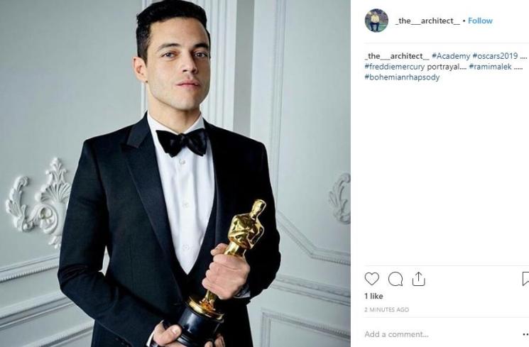 Rami Malek. (Instagram/_the___architect__)