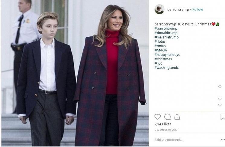 Barron dan Melania Trump - (Instagram/@barrontrvmp)