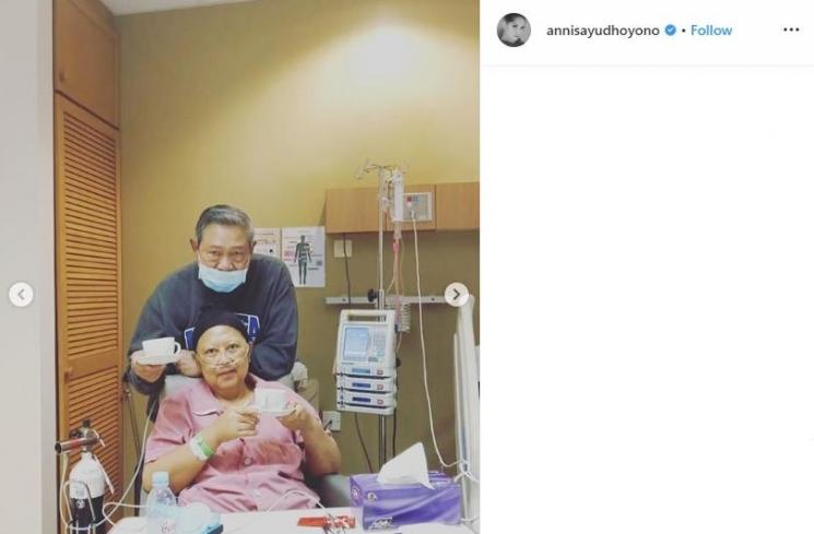 Kondisi Ani Yudhoyono setelah 3 bulan menjalani pengobatan di Singapura (instagram/@annisayudhoyono)