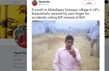 Salah Pilih Saat Pemilu, Pria Ini Nekat Potong Jari yang Ditandai Tinta