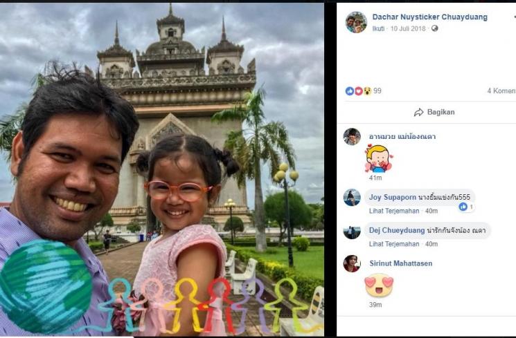 Kondisi terkini anak yang hampir buta akibat kecanduan gadget (Facebook/Dachar Nuysticker Chuayduang)