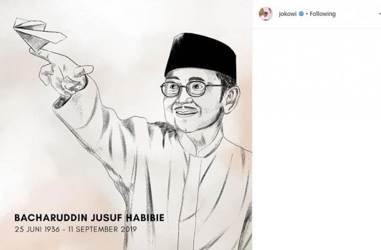 BJ Habibie pernah menderita TBC tulang (Instagram/@jokowi)