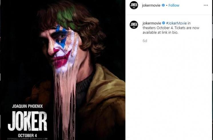 Joaquin Phoenix film Joker (Instagram/@jokermovie)