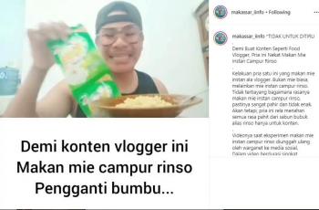 Viral Vlogger Makan Mi Instan Pakai Detergen, Padahal Risikonya Berbahaya!