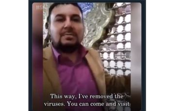 Mengaku Tak Takut Virus Corona, Pria di Iran Jilati Dinding Tempat Suci